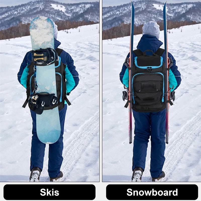 50L Skischuhtasche Sportrucksack für Skihelm Brille Snowboard