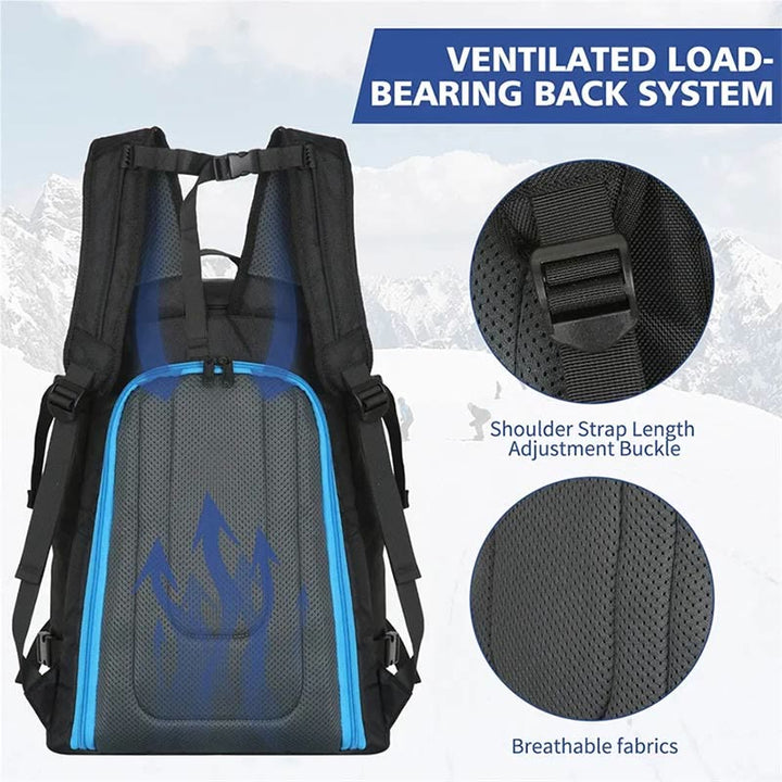 50L Skischuhtasche Sportrucksack für Skihelm Brille Snowboard