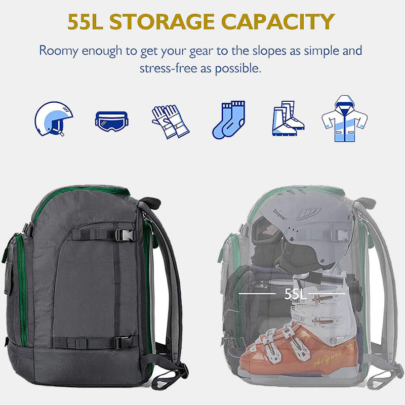 Wasserdichter Ski-Board-Rucksack, Skischuhtasche für Snowboard und Zubehör