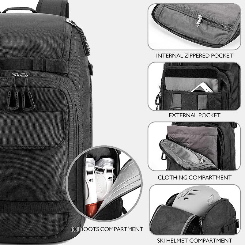 Wasserdichter Ski-Board-Rucksack, Skischuhtasche für Snowboard und Zubehör