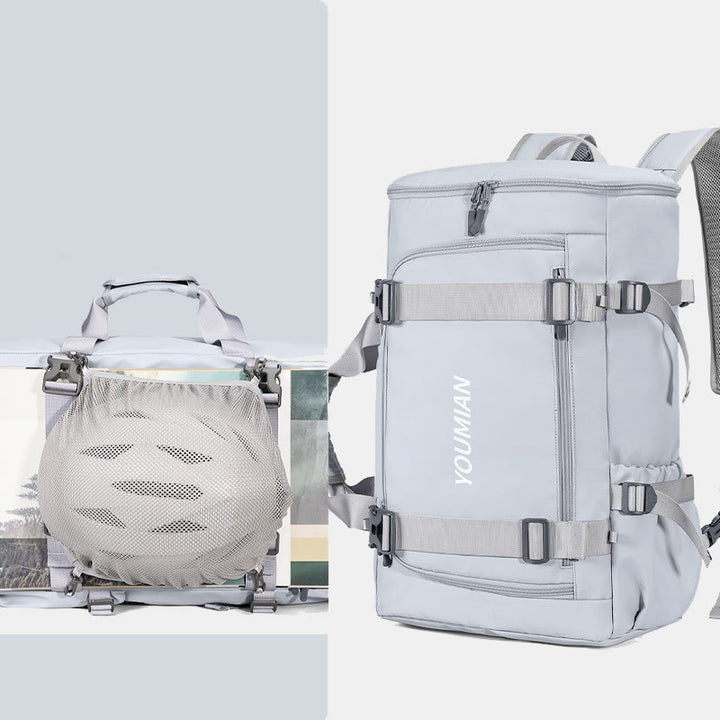 Funktioneller Snowboard-, Skischuh- und Helm-Rucksack, Wander- und Reisetasche