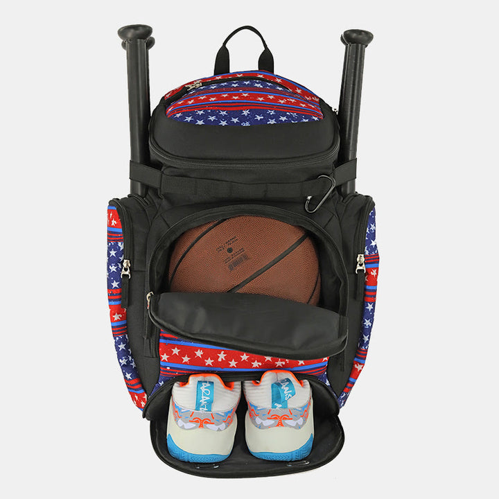 Baseball-Rucksack, Softball-Tasche mit 2 Schlägerhüllen, Platz für Schuhe