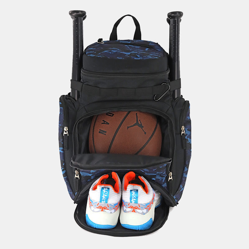 Baseball-Rucksack, Softball-Tasche mit 2 Schlägerhüllen, Platz für Schuhe