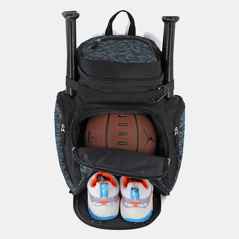 Baseball-Rucksack, Softball-Tasche mit 2 Schlägerhüllen, Platz für Schuhe