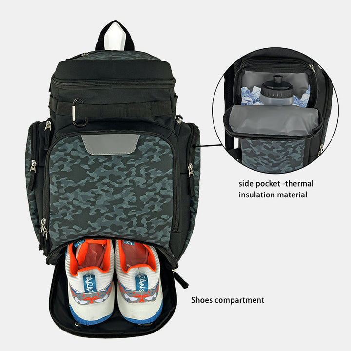 Baseball-Rucksack, Softball-Tasche mit 2 Schlägerhüllen, Platz für Schuhe