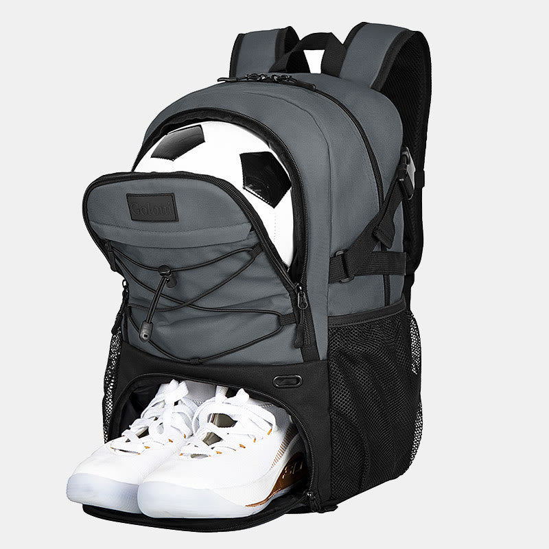 Großer Basketball-Rucksack, Sporttasche mit Ballhalter, Schuhfach