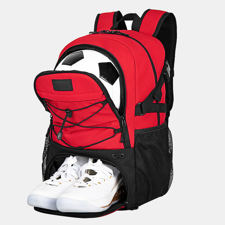 Großer Basketball-Rucksack, Sporttasche mit Ballhalter, Schuhfach
