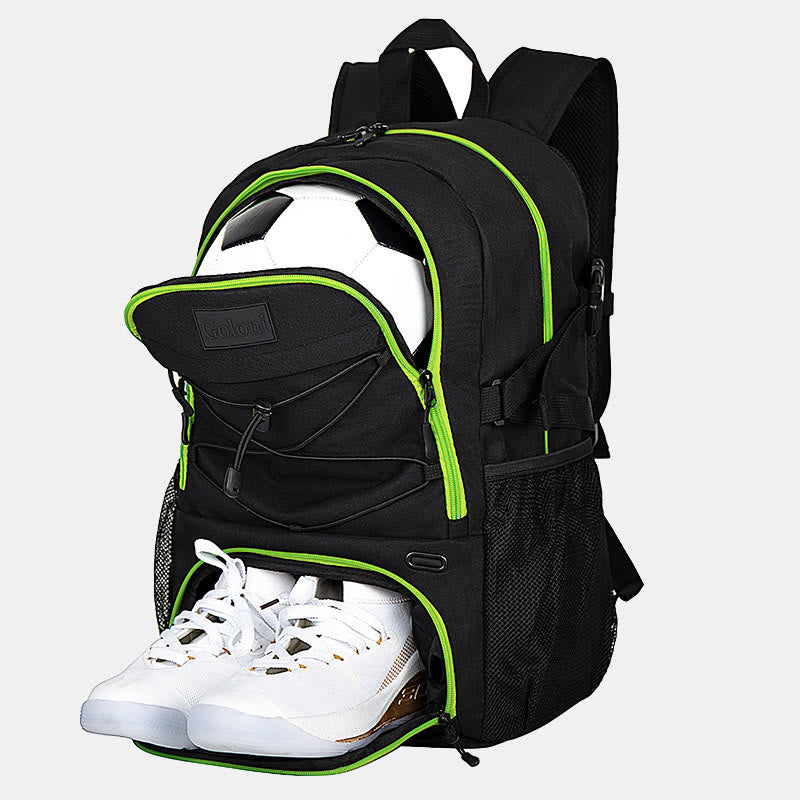 Großer Basketball-Rucksack, Sporttasche mit Ballhalter, Schuhfach