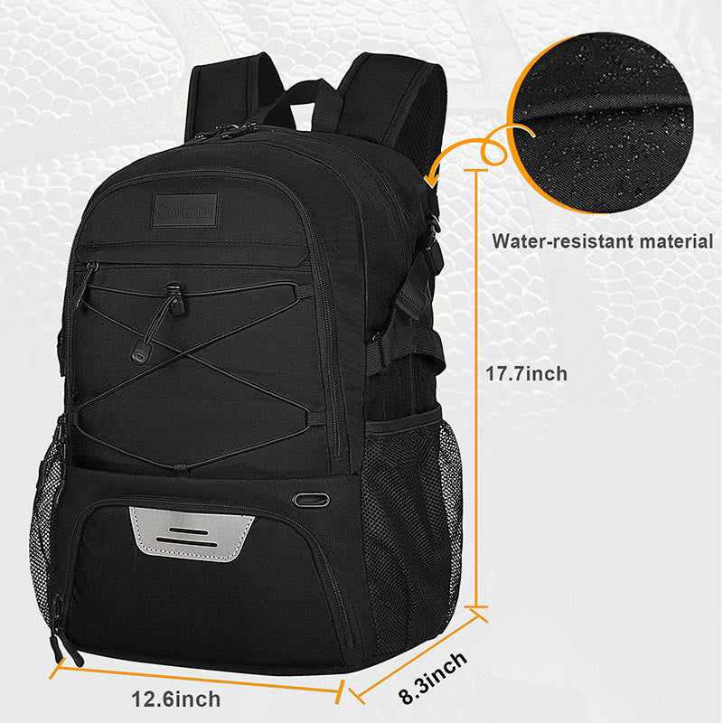 Großer Basketball-Rucksack, Sporttasche mit Ballhalter, Schuhfach