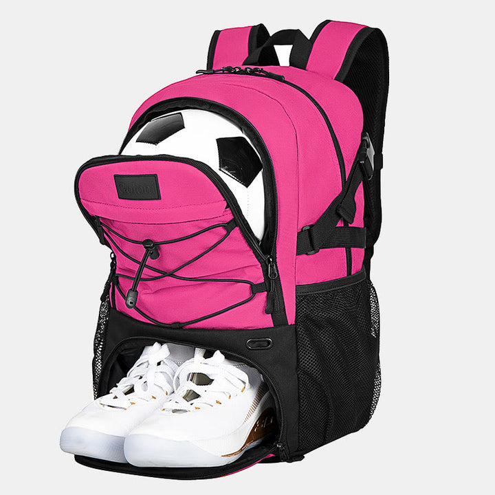 Großer Basketball-Rucksack, Sporttasche mit Ballhalter, Schuhfach