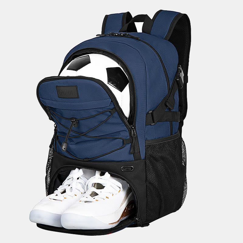 Großer Basketball-Rucksack, Sporttasche mit Ballhalter, Schuhfach