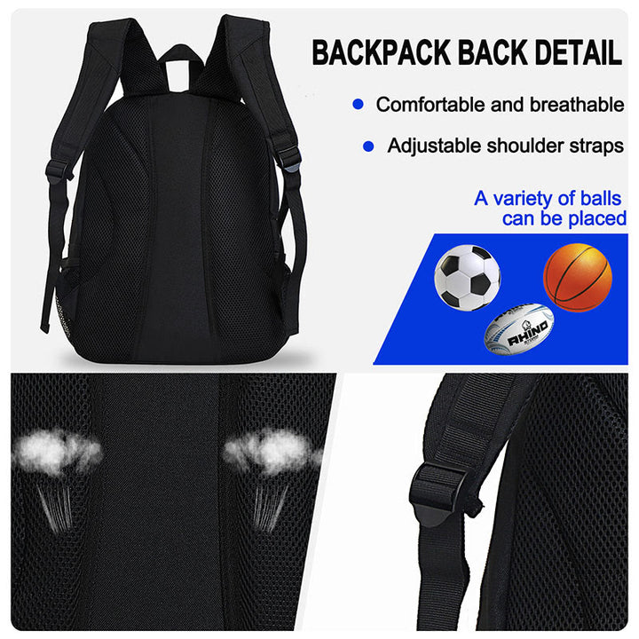 Funktionelle Sporttasche Fußball Basketball Rucksack mit Schuh- und Ballfach