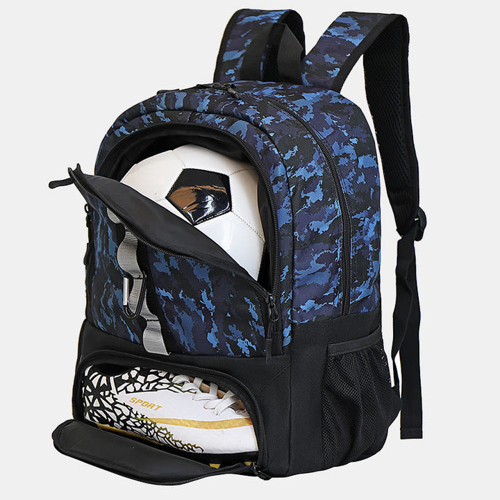 Funktionelle Sporttasche Fußball Basketball Rucksack mit Schuh- und Ballfach
