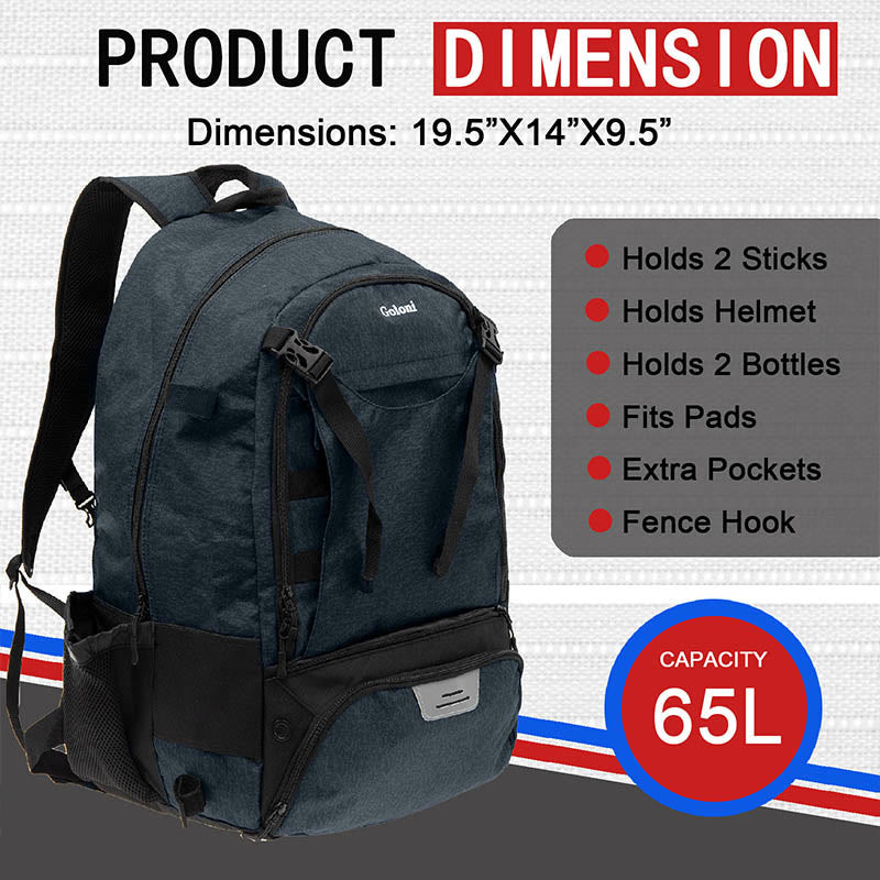 Lacrosse Tasche Field Hocket Rucksack Sport Tasche mit Zwei Stick Halter