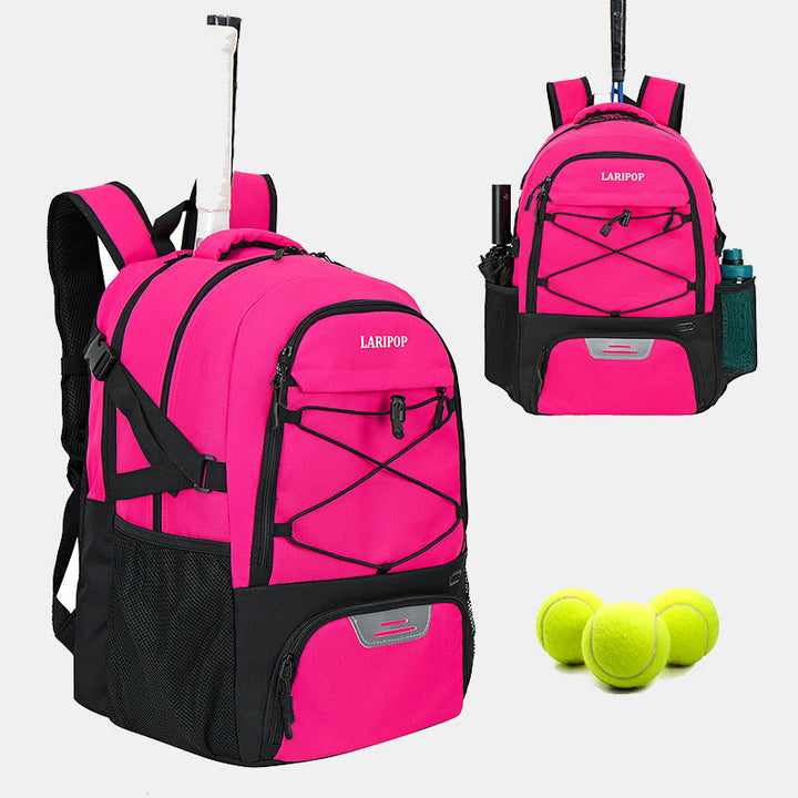 Tennisschlägertasche mit großer Kapazität, Sportrucksack mit Schuhfach