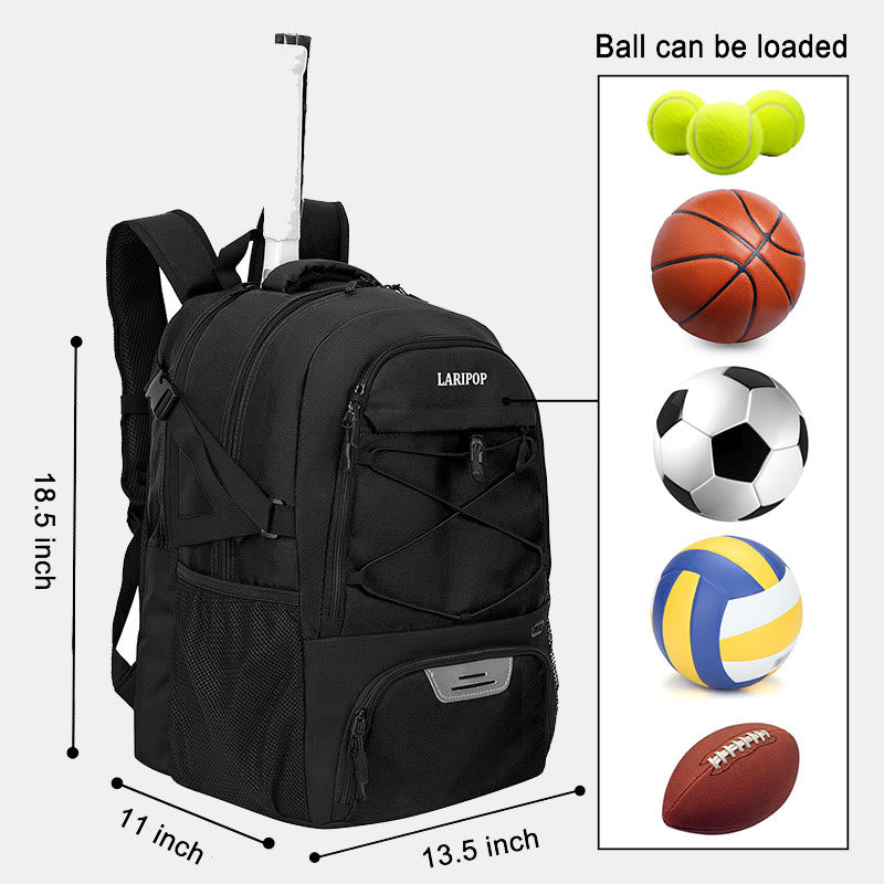 Tennisschlägertasche mit großer Kapazität, Sportrucksack mit Schuhfach