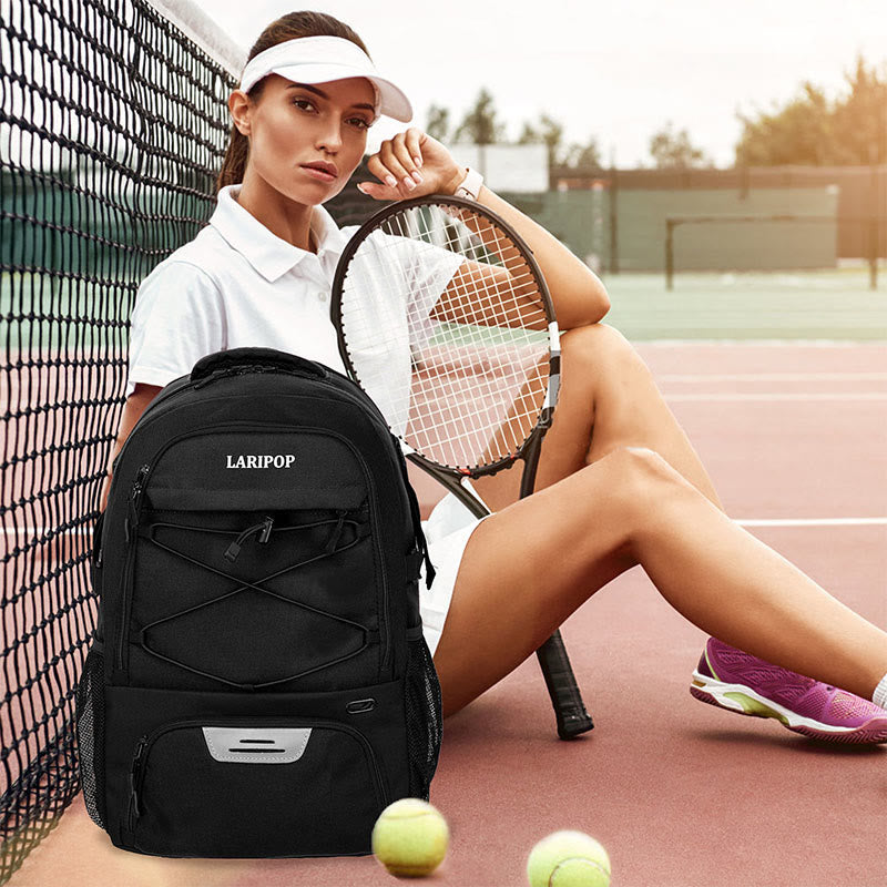 Tennisschlägertasche mit großer Kapazität, Sportrucksack mit Schuhfach