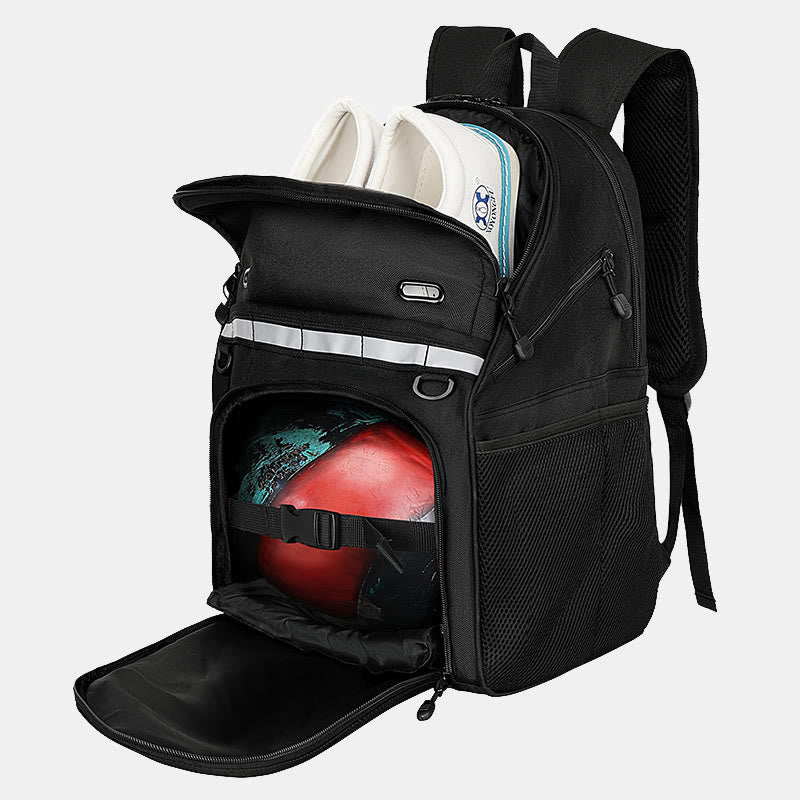 Bowlingball-Taschen-Rucksack für eine einzelne Kugel mit Schuhfach