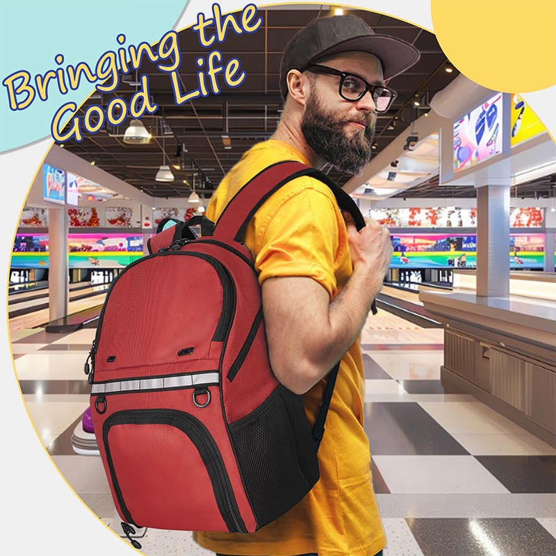 Bowlingball-Taschen-Rucksack für eine einzelne Kugel mit Schuhfach
