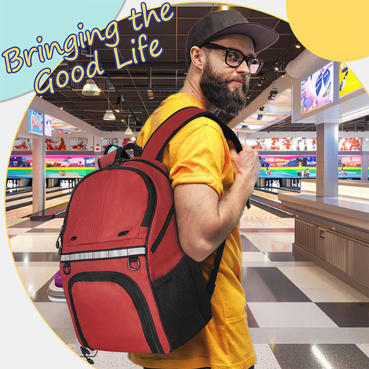 Bowlingball-Taschen-Rucksack für eine einzelne Kugel mit Schuhfach