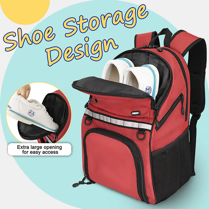 Bowlingball-Taschen-Rucksack für eine einzelne Kugel mit Schuhfach