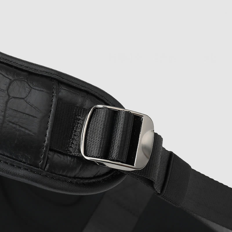 Rucksack aus echtem Leder mit Krokodilmuster, für Geschäftsreisen, Laptoptasche