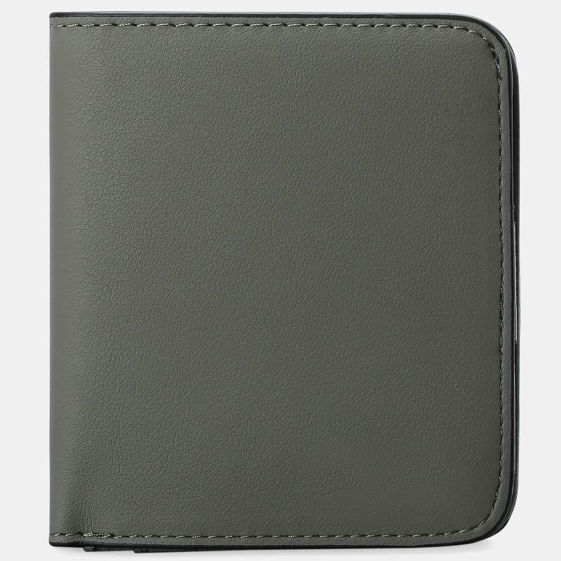 Schlanke, zweifach gefaltete, elegante Geldbörse mit RFID-Blockierung - Grau - image 12