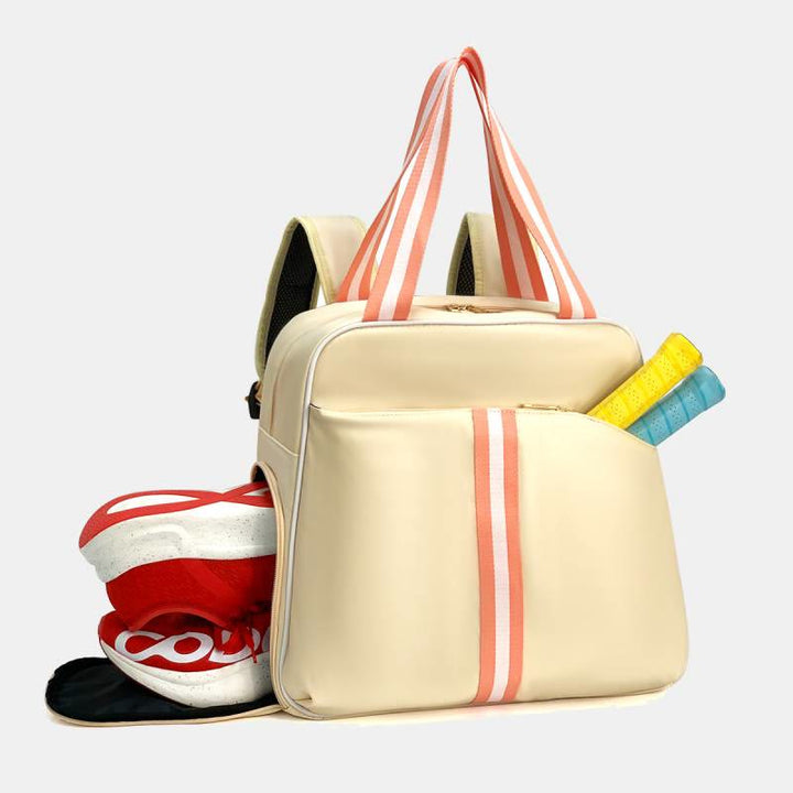 Funktionelle Pickleball-Umhängetasche, umwandelbarer Rucksack mit Schuhfach