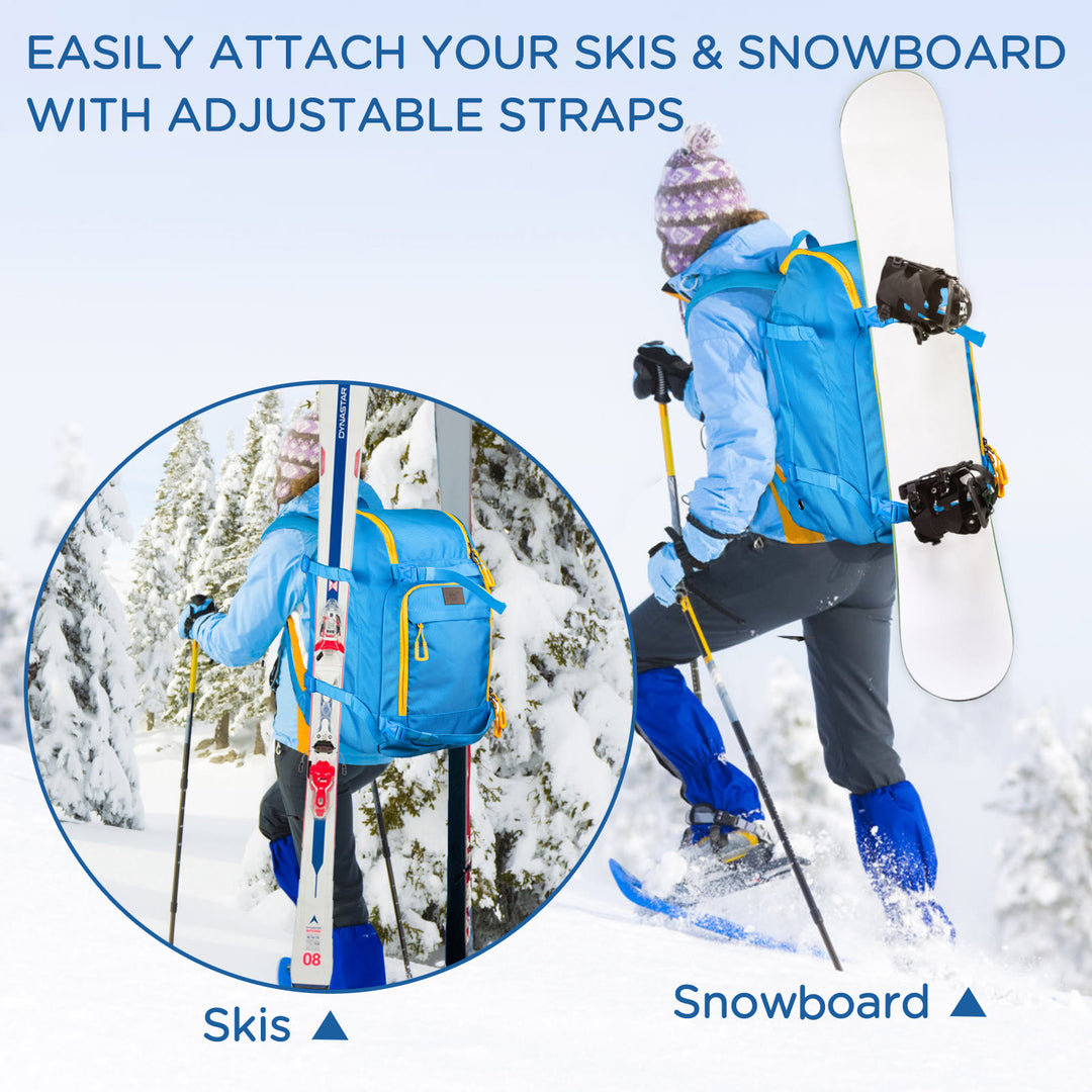 Wasserdichter Ski-Board-Rucksack, Skischuhtasche für Snowboard und Zubehör