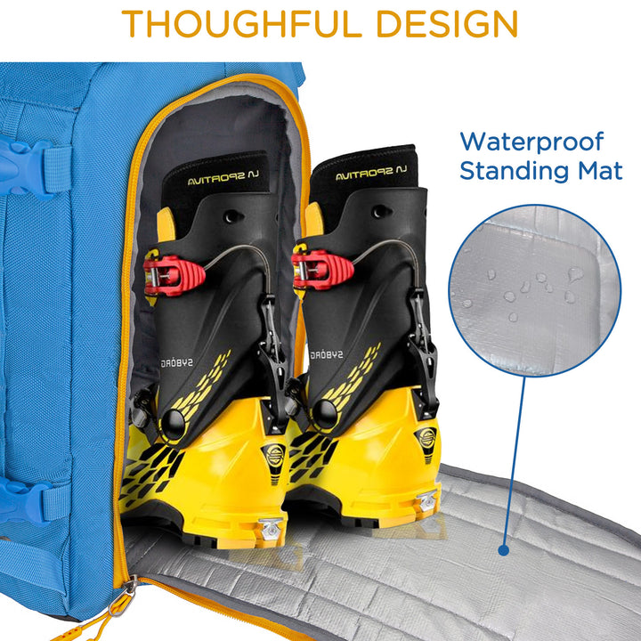 Wasserdichter Ski-Board-Rucksack, Skischuhtasche für Snowboard und Zubehör