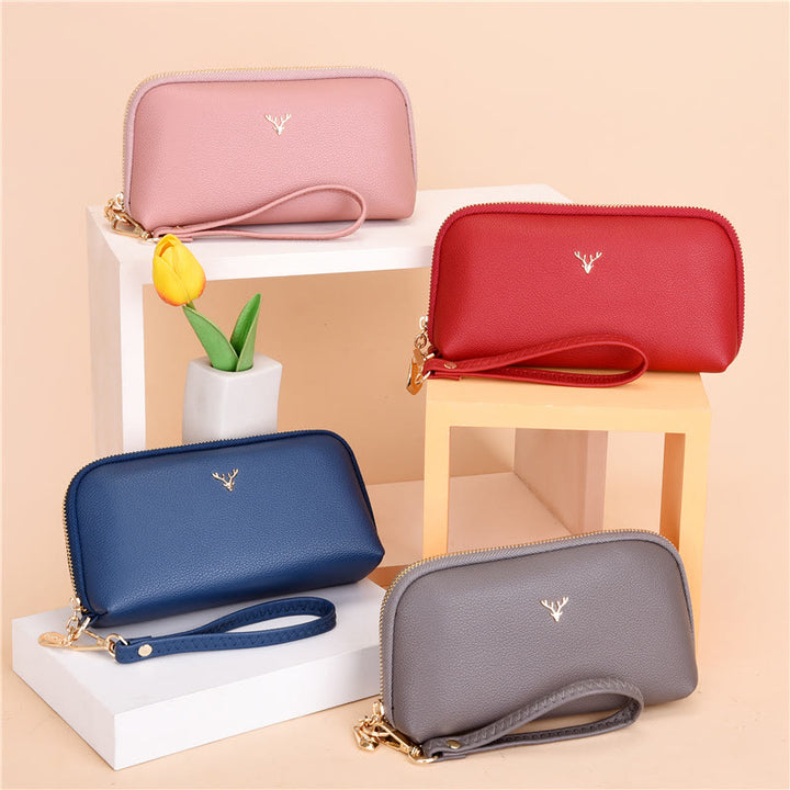 Reißverschluss Smartphone Armband Vintage Geldbörse