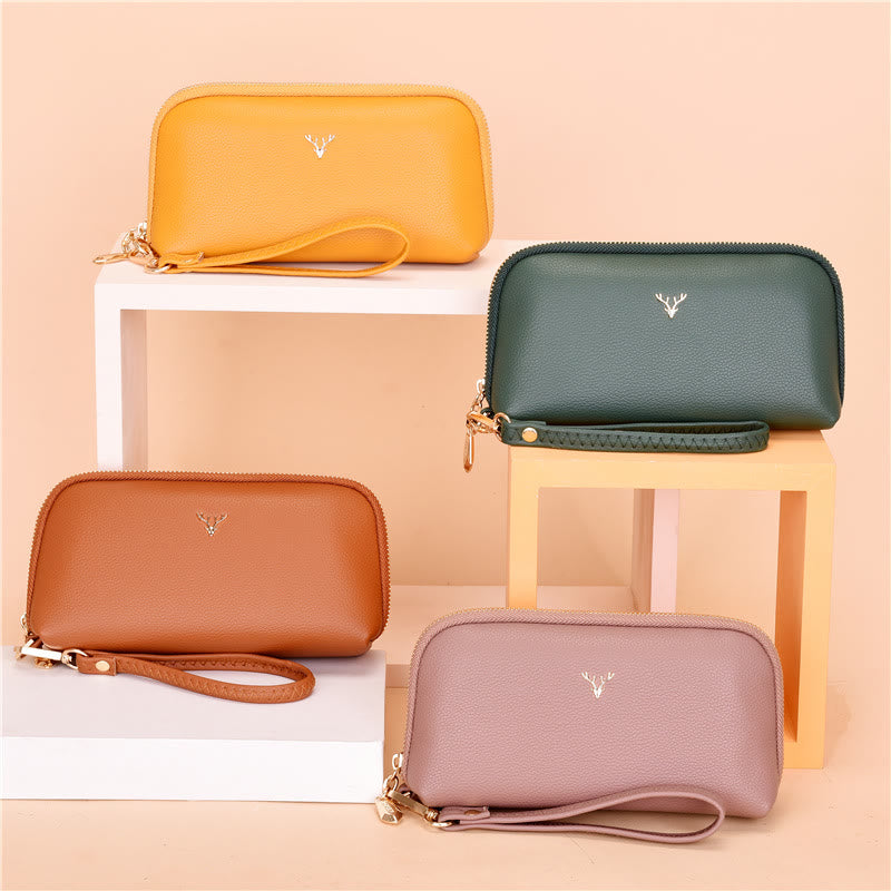 Reißverschluss Smartphone Armband Vintage Geldbörse