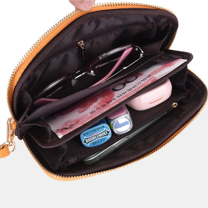 Reißverschluss Smartphone Armband Vintage Geldbörse