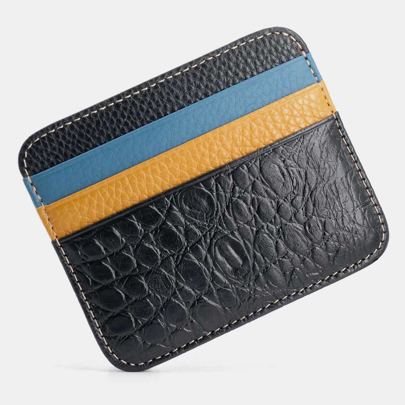 Schlanke minimalistische Vordertasche Brieftasche aus echtem Leder Kartenhalter Kartenetui - Stil 64 - image 72