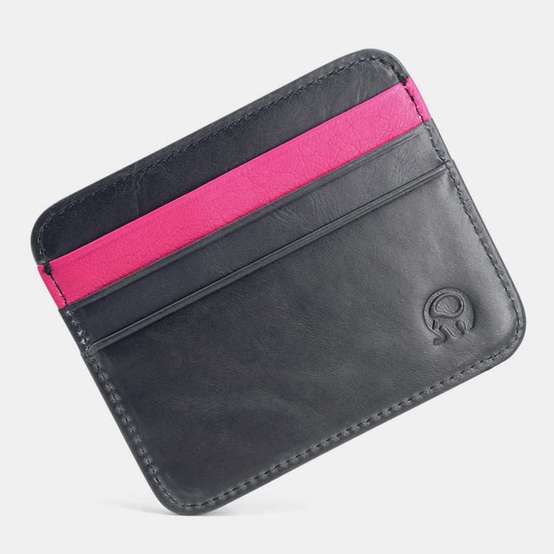 Schlanke minimalistische Vordertasche Brieftasche aus echtem Leder Kartenhalter Kartenetui - Stil 45 - image 53