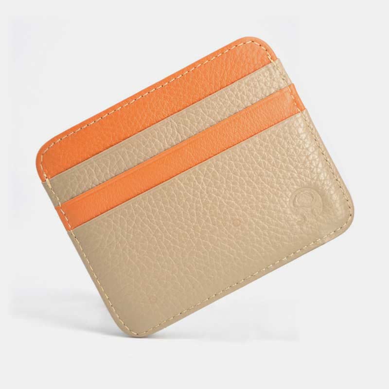 Schlanke minimalistische Vordertasche Brieftasche aus echtem Leder Kartenhalter Kartenetui - Stil 55 - image 63