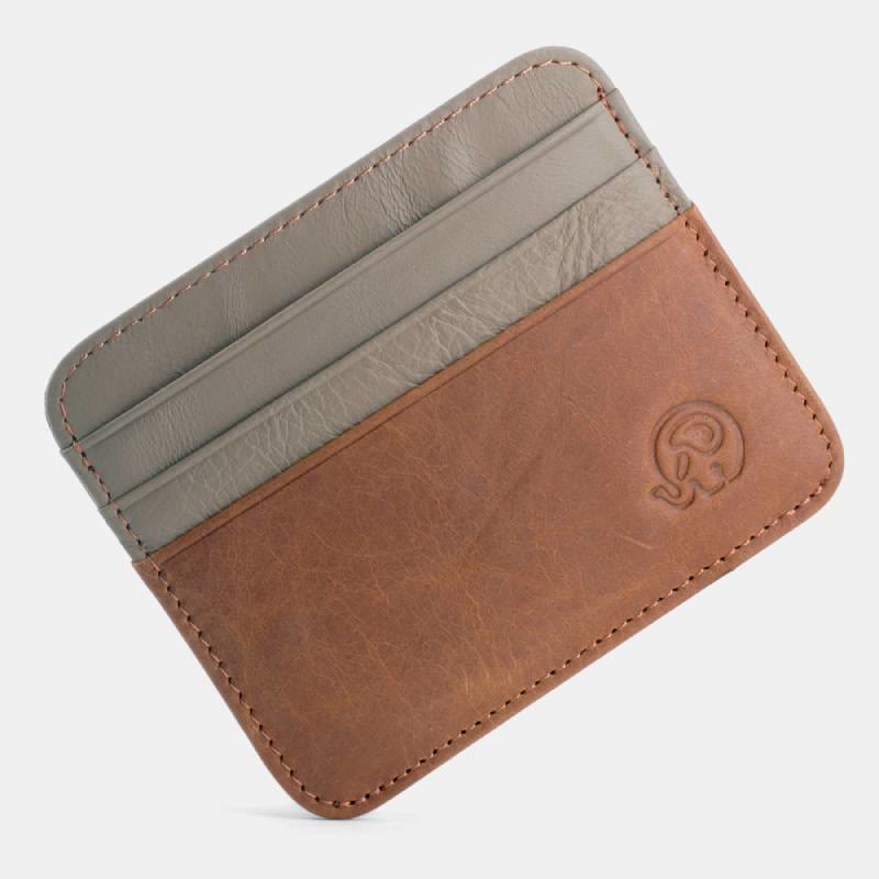 Schlanke minimalistische Vordertasche Brieftasche aus echtem Leder Kartenhalter Kartenetui - Stil 46 - image 54