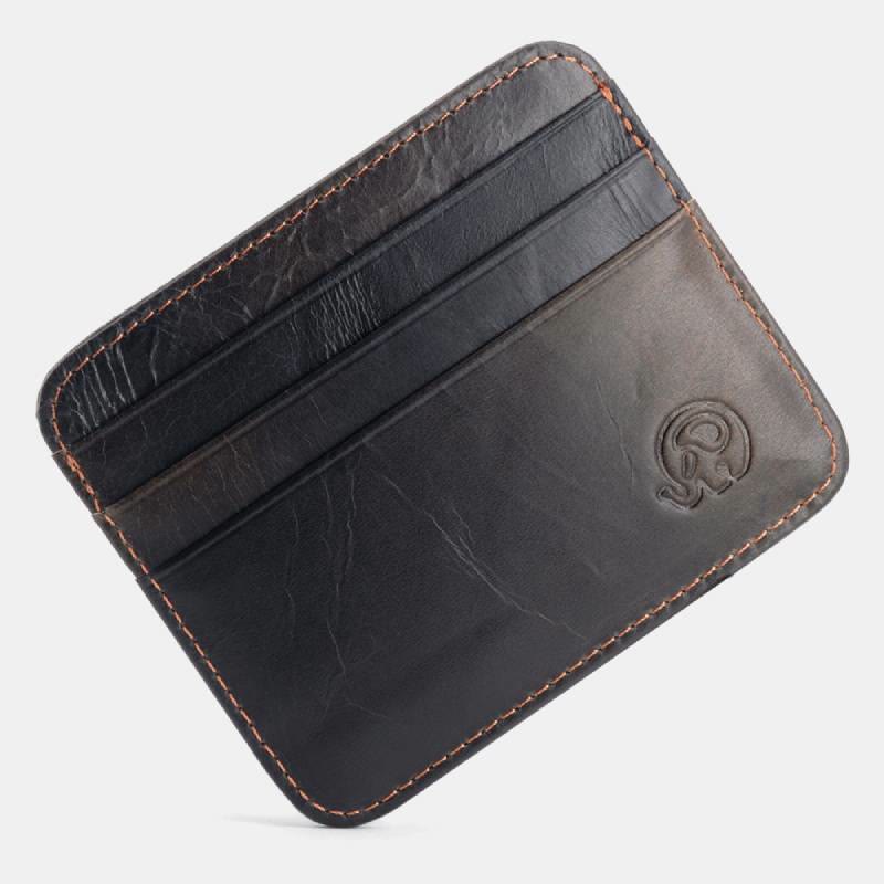 Schlanke minimalistische Vordertasche Brieftasche aus echtem Leder Kartenhalter Kartenetui - Stil 15 - image 29