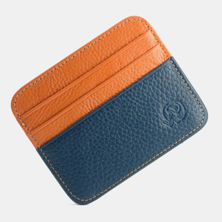 Schlanke minimalistische Vordertasche Brieftasche aus echtem Leder Kartenhalter Kartenetui - Stil 51 - image 59