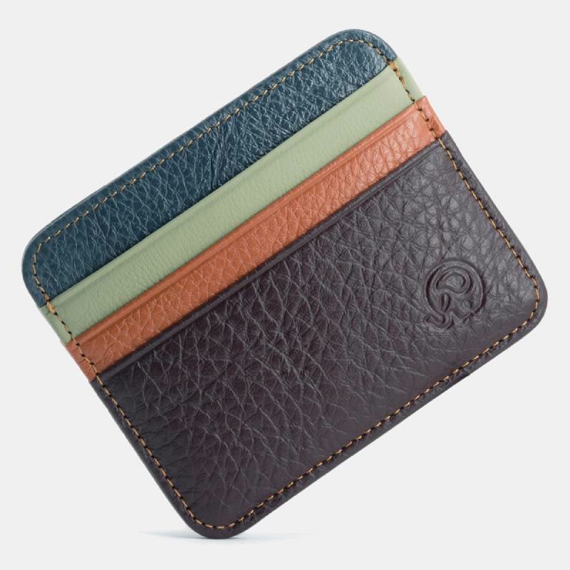 Schlanke minimalistische Vordertasche Brieftasche aus echtem Leder Kartenhalter Kartenetui - Stil 63 - image 71