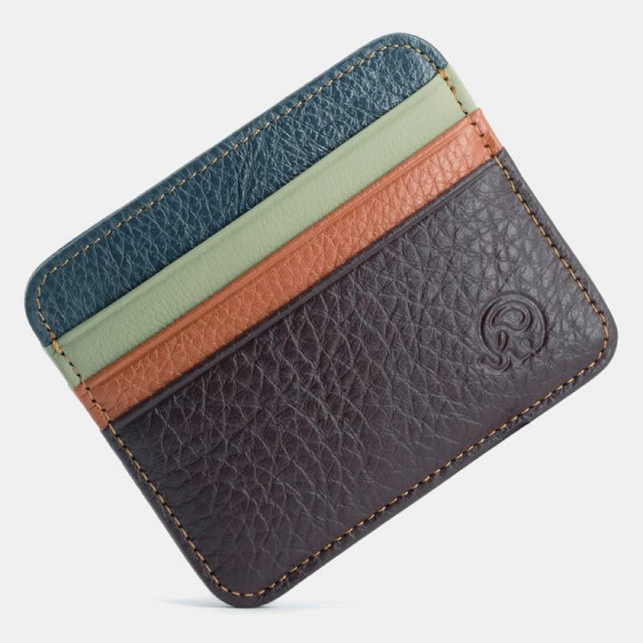 Schlanke minimalistische Vordertasche Brieftasche aus echtem Leder Kartenhalter Kartenetui - Stil 63 - image 71
