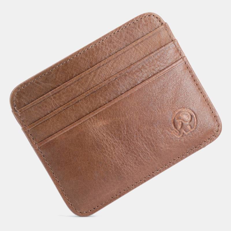Schlanke minimalistische Vordertasche Brieftasche aus echtem Leder Kartenhalter Kartenetui - Stil 9 - image 23