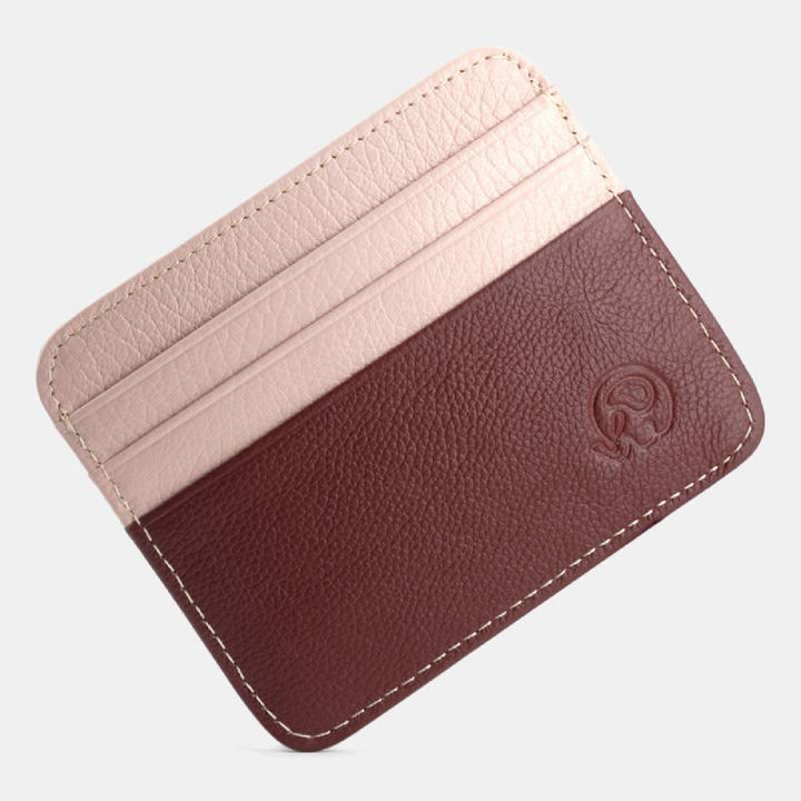 Schlanke minimalistische Vordertasche Brieftasche aus echtem Leder Kartenhalter Kartenetui - Stil 50 - image 58