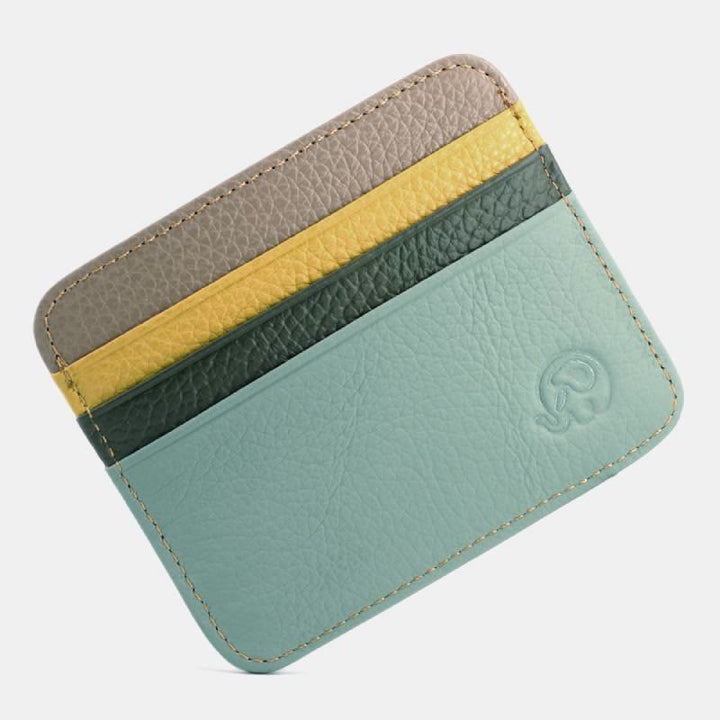 Schlanke minimalistische Vordertasche Brieftasche aus echtem Leder Kartenhalter Kartenetui - Stil 59 - image 67