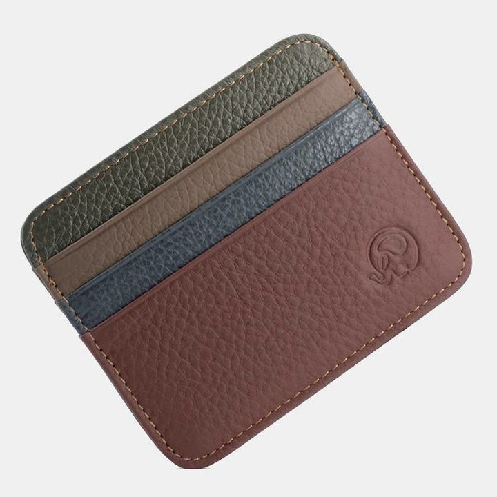 Schlanke minimalistische Vordertasche Brieftasche aus echtem Leder Kartenhalter Kartenetui - Stil 62 - image 70
