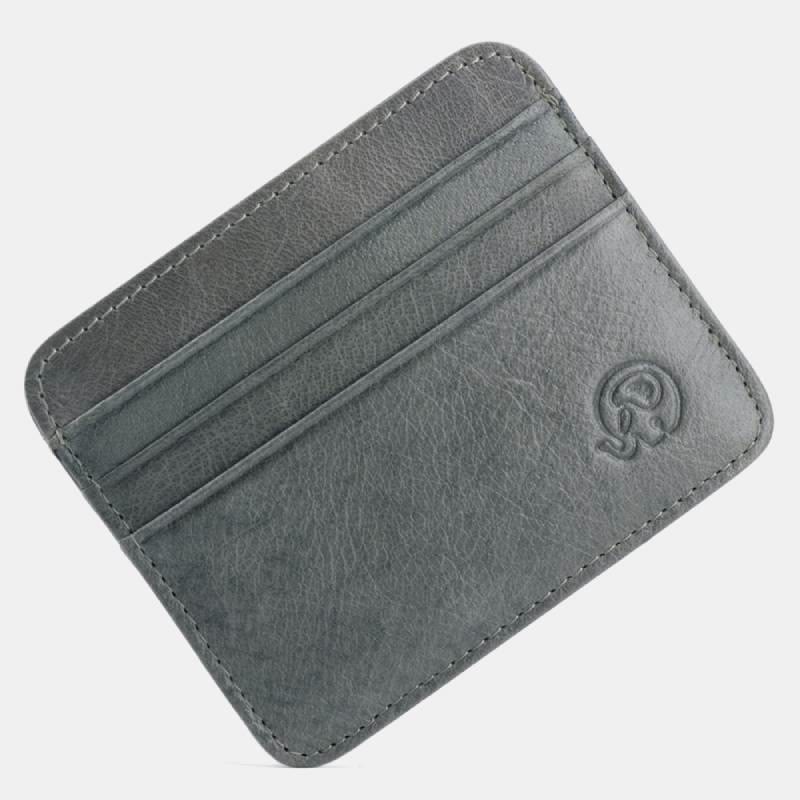 Schlanke minimalistische Vordertasche Brieftasche aus echtem Leder Kartenhalter Kartenetui - Stil 21 - image 33