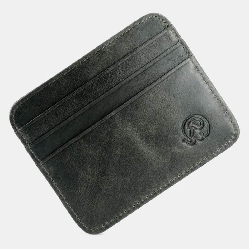 Schlanke minimalistische Vordertasche Brieftasche aus echtem Leder Kartenhalter Kartenetui - Stil 14 - image 28