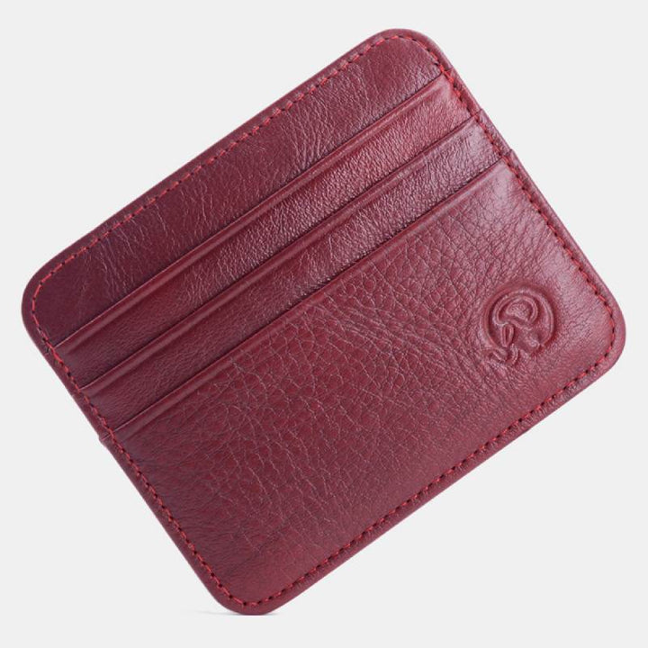 Schlanke minimalistische Vordertasche Brieftasche aus echtem Leder Kartenhalter Kartenetui - image 47