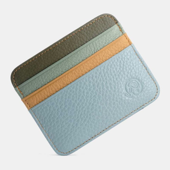 Schlanke minimalistische Vordertasche Brieftasche aus echtem Leder Kartenhalter Kartenetui - Stil 58 - image 66