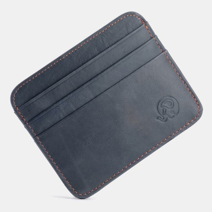 Schlanke minimalistische Vordertasche Brieftasche aus echtem Leder Kartenhalter Kartenetui - Stil 35 - image 43